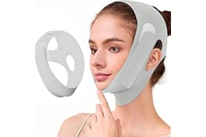 MKVZIYE Maschera riutilizzabile a V, Doppio Mento Maschera,Contorno viso a V, lifting e rassodamento,Adatto a tutte le forme del viso,verde