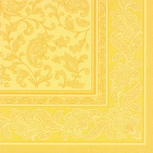 Papstar 11669 50 Servietten „Royal Collection“ 1/4-Falz 40 x 40 cm, Ornaments, gelb - 3