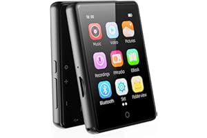 PINHUI 64 GB Reproductor MP3 Bluetooth 5.3,MP3 portátil con Pantalla táctil de 2,8» para Musica niños con Radio FM, podómetro, Carpeta, reproducción aleatoria, Compatible con Tarjeta Micro SD de 128 GB