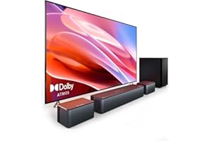 ULTIMEA 5.1 Barra de Sonido con Dolby Atmos, Home Cinema Envolvente 3D, Barra Sonido TV con Subwoofer Inalámbrico y 2 Altavoce Trasero Ajustables, Bluetooth 5.3/HDMI eARC/Óptico/AUX/USB, Poseidon D60