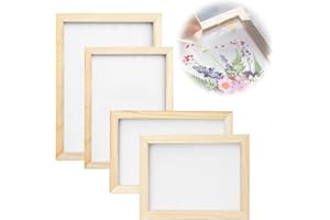 PRITOK Cadre de fabrication de papier 4 tailles - Cadre en papier pour bricolage - Pour enfants et adolescents - Enseignement de papier - 15 x 18 cm, 20 x 30 cm, 19 x 25 cm, 25 x 34 cm