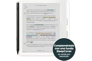 Kobo Libra 2 | eReader | Pantalla 7" táctil Carta EInk antirreflejos | Temperatura del color y brillo ajustables | Reducción luz azul | eBooks y AudioBooks | Memoría 32GB | Resistente al agua | Blanco