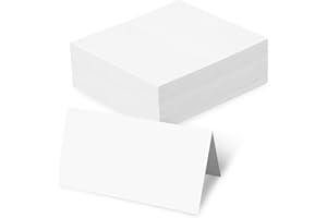 SALBSEVER Name Cards for Table Setting, 50Pack Blank Fillable Banquet Seat Tents for Weddings Escort Cards Placecards 3.9" x 3.5" (Folded) for Wedding Table Dinner Parties