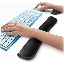 Poggiapolsi Per Tastiera E Mouse Zusentee - Memory Foam | Set 3 In 1 Con Sottobicchiere | Ergonomico - Foto 9