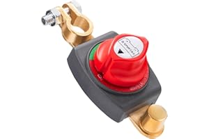 Spurtar Battery Isolator Switch 12V - 48V Top Post, Car Battery Disconnect Switch 275A High Current for Car, Vehicle, Truck, Marine, Boat, ATV, RV, Winch