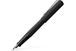 Faber-Castell 150571 - Pióro wieczne Hexo, szerokość stalówki F, czarny mat, 1 szt.