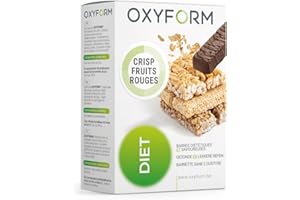 OXYFORM BY OXYLENT Laboratoires Oxyform I Pack 12 Barres Protéinées I Barre Snack Faible Teneur En Matières Grasses & Sans Sucre Ajouté I Riches En Protéines I Prise Masse Proteine I Protein Bar I Saveur Fruits Rouges
