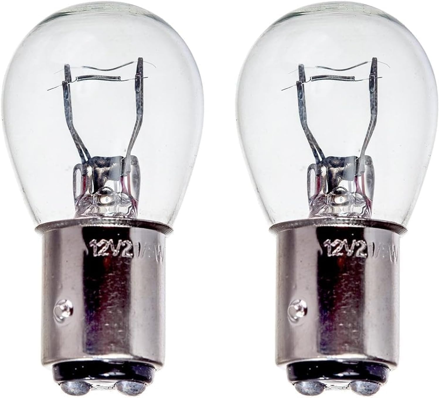 Motionperformance Essentials 2 x P21/5W BAY15D 380 12v Clear Stop Brake Tail Light Car Bulbs (Staggered Pins, Dual Filament) - TWIN PACK