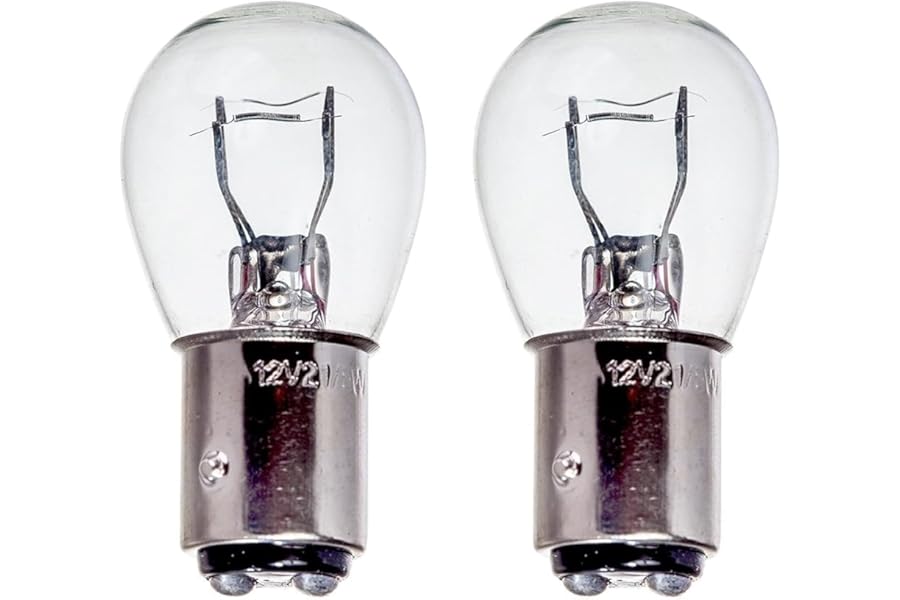 Motionperformance Essentials 2 x P21/5W BAY15D 380 12v Clear Stop Brake Tail Light Car Bulbs (Staggered Pins, Dual Filament) - TWIN PACK
