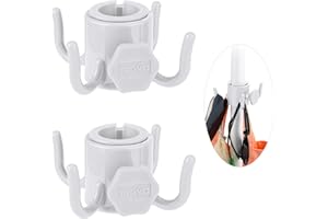 TAGVO Gancho para Colgar de sombrilla de Playa, 2pcs 4-Pines Gancho de Paraguas de plástico Colgar Toallas/Sombreros/Ropa/cámara/Gafas de Sol/Bolsas - Durable
