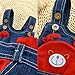 Happy Cherry Baby Boy Girl Bib Pants Dungarees Jeans Bear Overalls Jumpsuit Jean Body Quality Clothing Children Washed Breeches Blue Toddler 12-24 Months