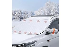 Antrect Car Windscreen Cover for Winter Magnetic Windscreen Frost Protector Thicken Car Windshield Cover with 9 Hidden Magnets Ice Snow Protector Windscreen Sun Shade
