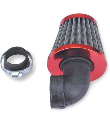 Filtro Aria Sportivo TNT In Acciaio Tessuto Bianco - Angolo 90°, Connettore 28/35mm Per Carburatori - Foto 4