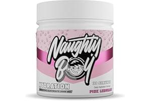 NAUGHTY BOY NaughtyBoy Hydration Electrolyte Powder - Pink Lemonade, 255g, Sugar-Free Hydration Drink with Creatine, Zero Calories, Electrolyte Support & Recovery