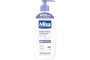 ‎MIXA Mixa Panthenol Body Lotion XXL, juckreizlindernder und beruhigender Balsam, mit Panthenol und pflanzlichem Glycerin, für empfindliche, sensible Haut, mildert Juckreiz Mixa Panthenol Comfort, 400 ml