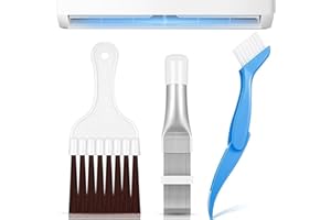 Yeria Zestaw 3 szczotek do czyszczenia suszarek, skraplacz do czyszczenia żeberek, chłodnicy serpentynowej, zestaw do czyszczenia klimatyzacji i lodówki