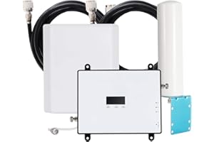 Amplificateur de Signal Portable 4G/3G/2G GSM LTE, EMEBAY Répéteur Booster de Signal Mobile Tri-Bande 900/2100/1800MHz pour Voiture Maison Bureau Bus Bateau