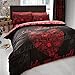 Produktbild Just Contempo modernen Herzen Bedruckte Bettwäsche mit Städte Gedruckt - Bettbezug mit Kissenhülle, schwarz, Doppelbett