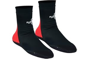 Playwell Chaussettes de combat pour arts martiaux et arts martiaux mixtes - Noir/rouge