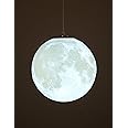 KRUIHAN 3D Print Led Moon Lamp Hang Ceiling Lamp Moon Light Night Light for Kids Room Restaurant Bed Room Living Room 25CM