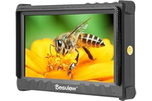 Desview P5II Monitor de cámara 800 nits, Monitor de Campo de 5,5 Pulgadas con 4K HDMI IPS 178° de ángulo de visión 3D LUT Waveform Peaking Focus Assist, Parasol Incluido
