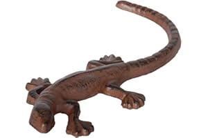 esschert Design Statue de Jardin en Forme de lézard Fonte, Marron, 22,5 cm