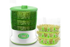 KEEPLUS Automatic Sprouter Bean Growing Machine Large-capacity Sprouting Seedling Tools - Large Thermostat Green Seeds Growing (3 Layer)