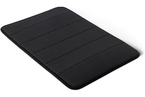 Amazon Basics fluffig badmatta av minnesskum – halkfri, extra mjuk, absorberande, snabbtorkande, tvättbar badmatta för badrum, 43cm x 61cm