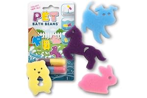 The Bean People Kids Bath Bombs with Surprise Toy Inside, Pets Bath Sponges, Magic Grow Capsules, Fun and Educational Bath Gifts for Ages 3 and Up, Stocking Filler, Collectible Water Toys