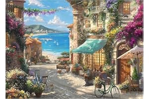 Woplagyreat Diamond Painting Erwachsene Diamant Bilder Dimondpaintin Blumen Meer 5d Landschaft Diamanten Crystal Art Leuchtend Rahmen Deko Wanddeko Wohnzimmer Schlafzimmer Pflanzen Aesthetic