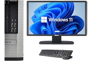 Complete Set of 22 in Monitor with Optiplex Quadcore Core i5 8GB Ram with 256 SSD GB Wifi Enabled Window 11 64 Bits Desktop PC (Renewed)