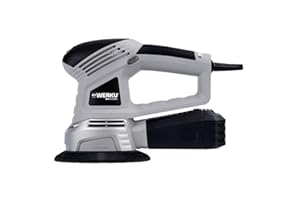 Werku WK400060, Lijadora Circular, Calidad Profesional, Potencia 450 W, Disco 150 mm, Órbita 2 mm, Incluye Disco de Lijado y Colector Polvo