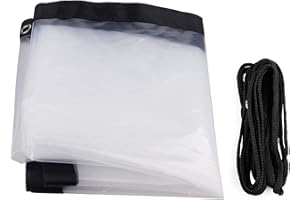 HOMENG Tenda da balcone in plastica per esterni, isolante, antipolvere, antipioggia, copertura impermeabile per piante, serra, plastica, Trasparente, 2x1M