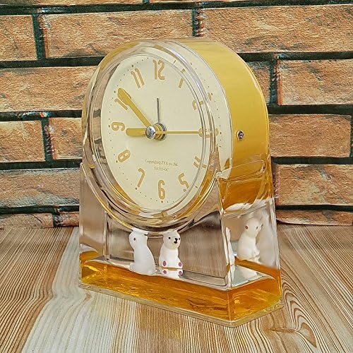 Creative animals mute night table alarm clock, cute cartoon student alarm clock,G