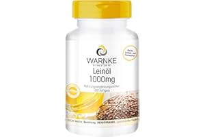 ‎WARNKE VITALSTOFFE Leinöl Kapseln - 100 Softgels - Pflanzliches Omega 3-6-9 - hochdosiert - Flaxseed Oil 1000mg | Warnke Vitalstoffe - Deutsche Apothekenqualität