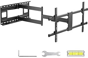 PUTORSEN TV Wall Bracket Mount with 101cm Long Arm, Full Motion TV Wall Mount for 43-80 inch Flat&Curved LED Screens, Swivel Tilt Arm with Max VESA 800x400mm, Holds up to 110lbs