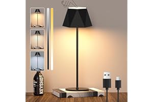 LIYABBER Bezprzewodowa Lampa Stołowe LED Ściemnialna Dotykowa Lampa Stołowe na Baterie, Akumulatorowa Lampa Biurkowa z USB-C, Wodoodporna Zewnętrzna Lampa Stołowe IP44 na kemping, na Sypialni, 5600 mAh, Czarna