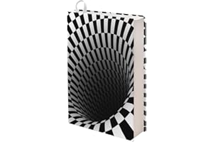 Kuiaobaty Funda de libro de ilusión óptica abstracta de 11 x 8.7 pulgadas, funda de álbum de recortes, lavable para cuadernos