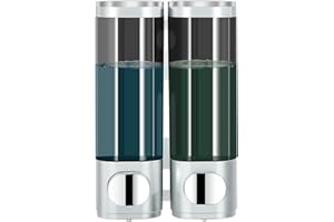 modunful Dispensador de champú y acondicionador, dispensador de Ducha de 3 cámaras, dispensador de champú sin Taladro para Ducha, champú montado en la Pared, dispensador de Lavado Corporal para baño,