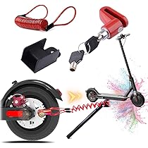 Serrure de Frein à Disque,Verrou de Frein à Disque en Fil d'acier pour Xiaomi M365 Trottinette électrique,Scooter Électrique Anti-Vol De Fil d'acier Antivol Disque Freins,Scooter Antivol sécurité