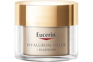 Eucerin Hyaluron-Filler + Elasticity Crema de Noche (50 ml), crema antiarrugas, antiedad y antimanchas, fórmula con Thiamidol, Collagen-Elastin Complex y Ácido Hialurónico, para todo tipo de pieles