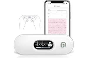 Wellue DuoEK-S Personal ECG Monitor, Bluetooth Wireless Portable Heart Monitors with 0.96 inch OLED Screen, 30s - 5 Min Monitoring, Heart Rate Monitors, APP for iOS & Android