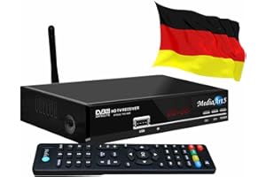Sat Receiver Mediaart -5 WLAN programmiert Deutsche Senderliste Astra HD 2xUSB YouTube DVB-S2 FTA Scart HDMI