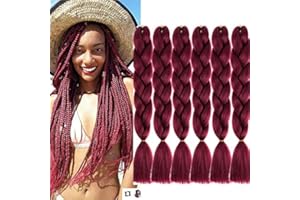 SHANGXIU Extension Per Treccine Africane24"bug 6pc Treccia Capelli Extension Jumbo Treccia Extension Capelli Fibra Sintetica Treccia Di Scatola Crochet Twist Braiding Hair Extension Capelli