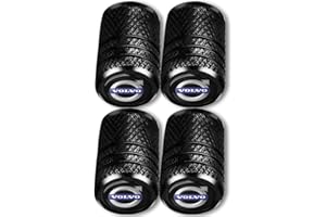 ADIEN 4PCS Tyre Valve Caps for Volvo S90 S60 XC60 XC40 XC90 V40 V60 S60 S80,Black Metal Car Tire Dust Valve Caps with Sealing Rubber,Rust-proof