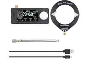 HOGARDENME Mini SI4732 Pocket Radio 1.9Inch IPS High-definition Color Screen Full Band Broadcast for ESP-32-S3 Master Control Portable Loop Antenna Digital Receiver AM FM LSB USB Mode(A)