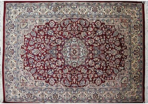 Rug PAK PERSIAN size: 127x188cm 100% original HAND KNOTTED RUG classic colours: RED,CREAM,DOVE GREY, PEACH, MINT