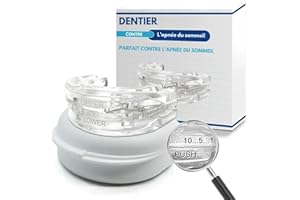 ILESTDG AirPurSnor - Appareil Anti Ronflement Et Apnée Du Sommeil French Gorilla Orthèse D' Avancée Mandibulaire - Efficace Adaptable Bruxisme (Acheter 1)