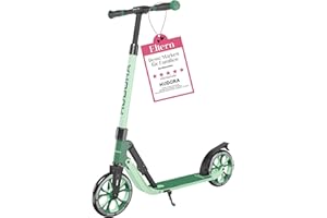 HUDORA Monopattino BigWheel® 205 Advanced - Monopattino comodo in alluminio sicuro per peso fino a 100kg - Altezza regolabile e struttura pieghevole - Monopattino bambini/ragazzi e adulti