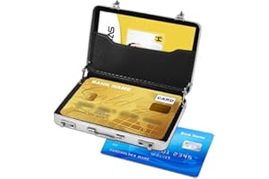LANSKYLAN Paquete de Regalo de Dinero Caja de Dinero Como Regalo de Dinero o Vales Mini Maletín de Aluminio con Cierre a Presión Caja para Tarjetas de Visita para Niños y Amigos (Plata, 10 * 6.5cm)